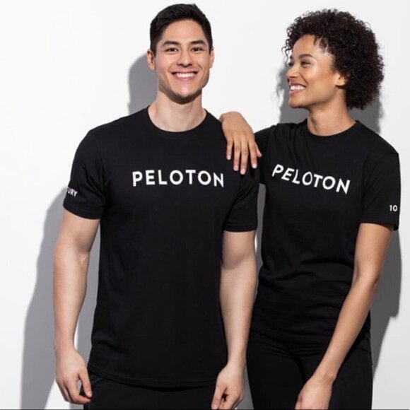 PELOTON  cotton black Tshirt size small large - Picture 1 of 4